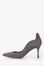 Sergio Rossi Grey Suede With Cutout High-Heel Pumps Size 37