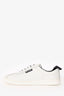 Pre-loved Chanel™ White Leather Logo Lace Up CC Low Top Sneakers Size 40