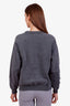 Anine Bing Grey Cotton Logo Crewneck Size XS