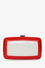 Roger Vivier Red Lacquer White Croc Minaudière