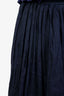 Chloé Navy Pleated Midi Skirt Size 36