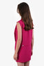 Gucci Fuchsia Pink/Black Silk Pleated Dress Size 38