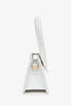 Jacquemus White Leather Medium Chiquito Top Handle With Strap