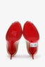 Christian Louboutin Nude Patent Open-Toe Heels Size 36.5