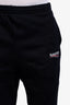 Balenciaga Black Logo Print Track Pants Size S Mens