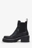 Louis Vuitton Black Leather Monogram Chelsea Boots Size 36.5