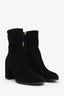 Stuart Weitzman Black Suede Quinn Block Heel Ankle Boots Size 8