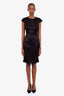 L'Agence Black Cuffed Sleeve Mini Dress Size 4