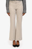 'S Max Mara Grey Cotton Cropped Flare Pants Size 4