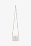Saint Laurent White Quilted Leather Gaby Micro Bag
