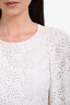Chloe White Lace Puff Sleeve Dress Size 36