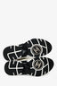 Pre-loved Chanel™ White/Black Interlocking CC Logo Leather Sneakers Size 37.5