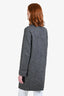 Harris Wharf London Grey Wool Check Detailed Coat Size 42