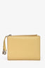 Petit portefeuille bifold zippé Extra en cuir beige Loro Piana