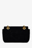 Gucci Black Velvet 'GG Marmont' Small Shoulder Bag
