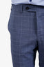Canali Blue Plaid Wool Suit Size 31/31 Men's