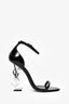 Saint Laurent Black/Silver Patent Leather Opyum High Heels Size 37