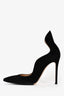 Gianvito Rossi Black Suede Pointed Toe Pumps Size 39.5