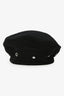 Hermès Black Cashmere Studded Beret Size 57