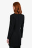 Dolce & Gabbana Black Wool Silk Collar Single Button Long Blazer Size 40
