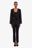Sandro Black Single Button Blazer + Trouser Set Size 36