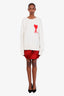 Burberry Red Check Pattern Wool Mini Skirt Size US 6