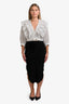 Frank & Eileen Black Side Slit Midi Skirt Size M