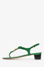 Gucci Green Suede Horsebit Sandals Size 37