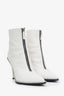 Alexander Wang White Leather Nova Studded Ankle Boots Size 39.5