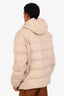 Loro Piana Cream Virgin Wool Cashmere Zip Up Winter Jacket Size XL Mens