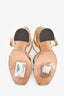 Jimmy Choo Gold Glitter Block Heels Sandals Size 37