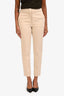 Max Mara Beige Cotton Tapered Pants Size 36