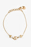 Christian Dior Gold Toned Mise En Dior Faux Pearl Bracelet