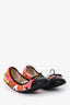 Jimmy Choo Orange Floral Scrunch Ballet Flat Size 41
