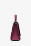 Moynat Purple Leather Réjane BB Top Handle Crossbody