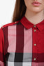 Burberry Red/Black/Grey/White Plaid T-Shirt Dress Size 4