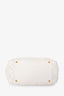 Pre-loved Chanel™ 2010-2011 White Leather Retro Chain Accordion Flap Bag