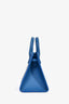 Mansur Gavriel Blue Leather Logo Top Handle with Strap