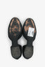 Roger Vivier Black Satin D'Orsay Crystal Embellished Flats Size 36