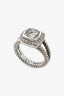 David Yurman Sterling Silver Prasiolite and Diamond Petite Albion Ring Size 5