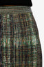Victoria Beckham Green Knit Check Maxi Skirt Size 1