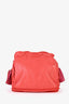Loewe Red Leather Pink Straps Tassel Flamenco Bag GHW