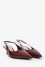 Gucci Red Patent Chain-Embellished Signoria 45MM Slingback Pumps Size 42