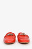 Hermès Red Leather 'Kelly' Mule Size 36