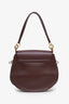 Chloé Burgundy Leather Shoulder Bag With Strap