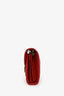 Gucci Red Leather GG Marmont Mini Wallet on Chain