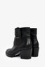 Pre-Loved Chanel™ Black Leather Block Heel Ankle Boots Size 37.5