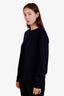 Eric Bompard Navy Cashmere Crew Neck Sweater Size L
