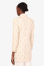 Pre-loved Chanel™ White Sequin Cotton Silk Button-Up Jacket Size 36