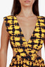 Proenza Schouler Yellow/Black Tie-Dye Cut Out Maxi Dress Size 10